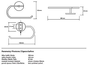 Держатель для туалетной бумаги Bemeta Alfa 102414012 купить в интернет-магазине сантехники Sanbest