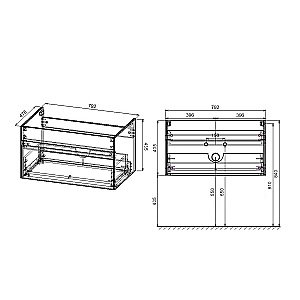Тумба с раковиной Vincea Chiara 80 G.Stone для ванной в интернет-магазине Sanbest