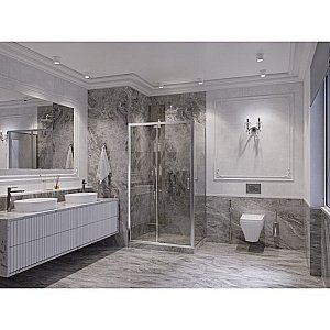 Душевой уголок Ambassador Forsa AX2 17021117AX-90AX 110х90 стекло прозрачное/профиль хром купить в интернет-магазине Sanbest