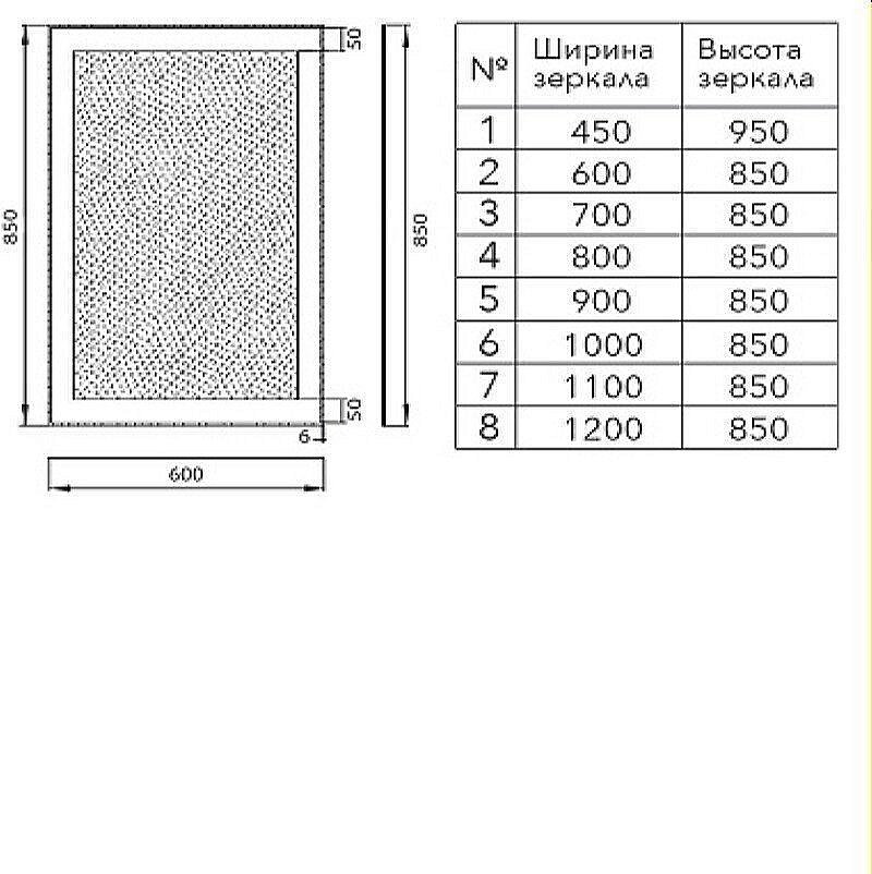 Зеркало Aquanet Алассио 60х85 в ванную от интернет-магазине сантехники Sanbest