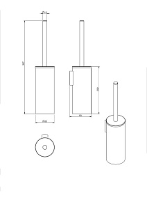 Ершик для туалета Langberger Accessories 70672 хром купить в интернет-магазине сантехники Sanbest