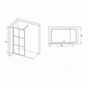 Душевое ограждение RGW Walk In WA-011B 120 купить в интернет-магазине Sanbest