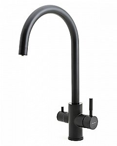 Смеситель для кухни Agger Zest A0700744 матовый черный купить в интернет-магазине сантехники Sanbest