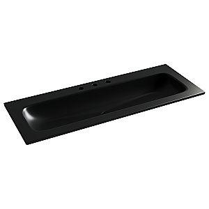 Тумба с раковиной Sancos Velta 120 VL120WG+CN7024MB теплый серый матовая/раковина черная матовая, 3 отверстия для ванной в интернет-магазине Sanbest