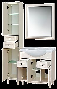 Пенал Misty Шармель 35 светло-бежевый для ванной в интернет-магазине сантехники Sanbest