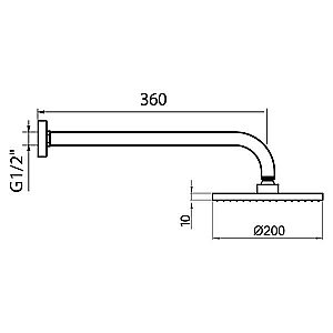 Верхний душ Webert Comfort AC0013015PVC купить в интернет-магазине сантехники Sanbest