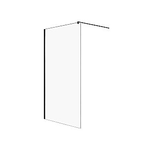 Душевое ограждение NEW TRENDY VELIO BLACK D-0145B 120 стекло прозрачное/профиль черный купить в интернет-магазине Sanbest