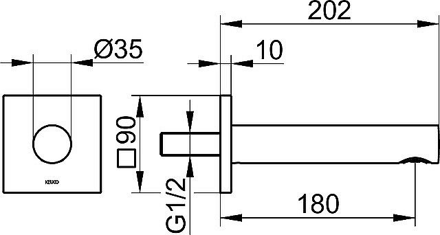 Излив KEUCO IXMO 59545010102 хром купить в интернет-магазине сантехники Sanbest