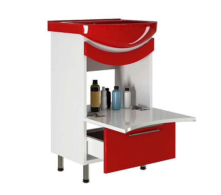 Тумба с раковиной MIXLINE РАДУГА 52 красная для ванной в интернет-магазине Sanbest