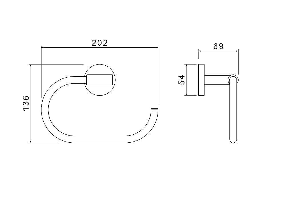 Полотенцедержатель Aquatek Оберон AQ4221MB черный матовый купить в интернет-магазине сантехники Sanbest