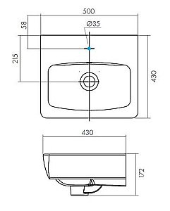 Тумба с раковиной Акватон Верди 50 белая/ясень фабрик для ванной в интернет-магазине Sanbest