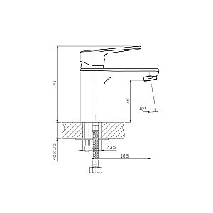 Смеситель для раковины Koller Pool Edge ED0200 хром купить в интернет-магазине сантехники Sanbest