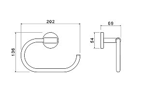 Полотенцедержатель Aquatek Оберон AQ4221MB черный матовый купить в интернет-магазине сантехники Sanbest