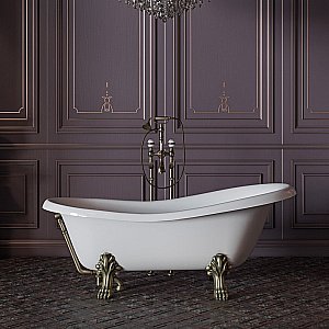 Ванна Migliore Bella на лапах LEONE STANDART 26916 170х80 белая,бронза купить в интернет-магазине Sanbest