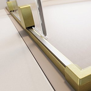 Шторка для ванны Radaway Furo SL Brushed Gold PND II 120 стекло прозрачное/профиль брашированное золото купить в интернет-магазине Sanbest