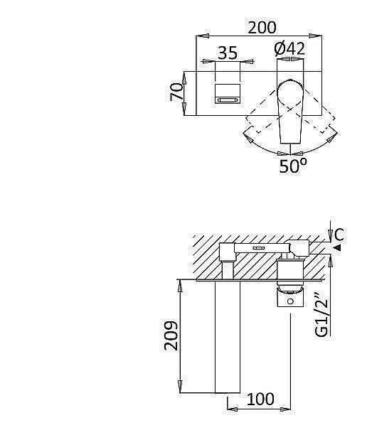 Смеситель для раковины Cezares NAUTIC-BLI-NOP черный матовый купить в интернет-магазине сантехники Sanbest