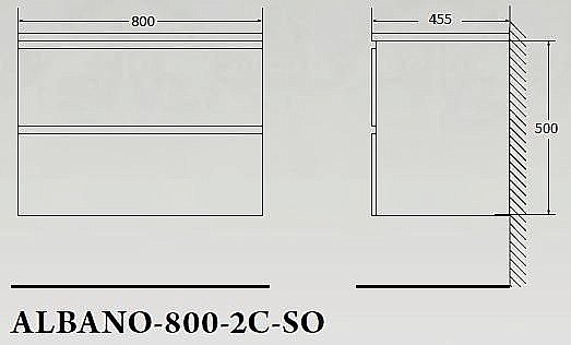 Тумба с раковиной BelBagno ALBANO 80 Pino Scania для ванной в интернет-магазине Sanbest
