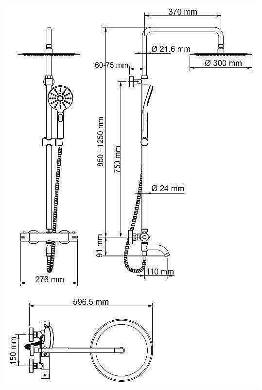 Душевая система WasserKRAFT A18801 Thermo купить в интернет-магазине сантехники Sanbest