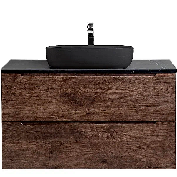 Тумба с раковиной и столешницей BelBagno ETNA 100 ETNA100RW-KEPMNO-1084H301-SET дуб Мавр для ванной в интернет-магазине Sanbest