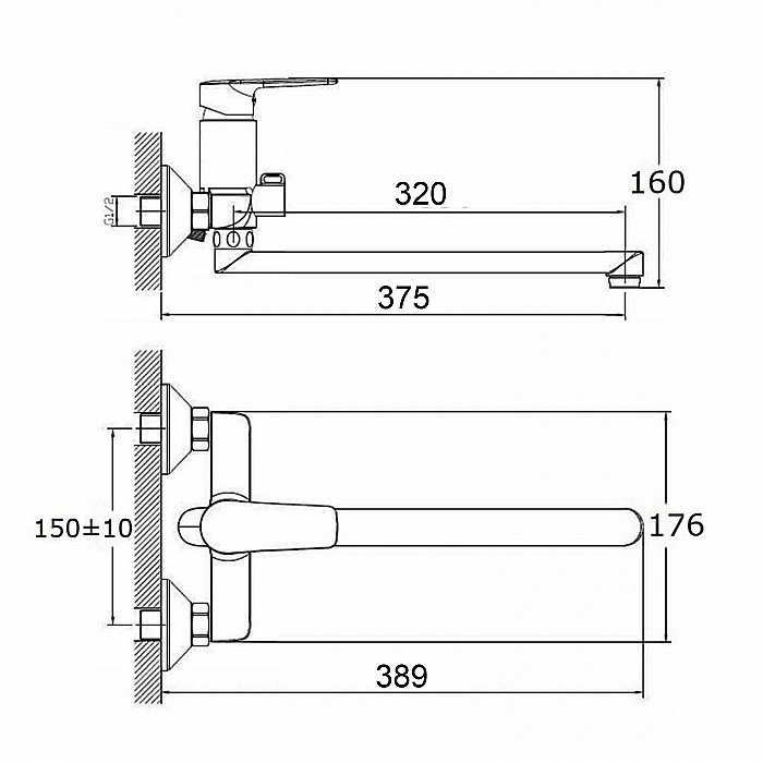 Смеситель для ванны Orange Sofi 2.0 M46-211cr купить в интернет-магазине сантехники Sanbest