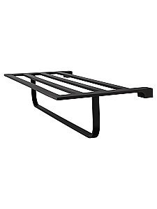 Полотенцедержатель с полкой WONZON & WOGHAND ECLIPSE, Черный (WW-9181-BL) купить в интернет-магазине сантехники Sanbest