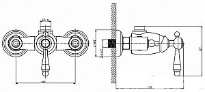 Смеситель для душа Caprigo Fonte 12-517-crm хром купить в интернет-магазине сантехники Sanbest