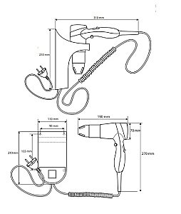 Фен Bemeta Hotel 945233066 белый/хром купить в интернет-магазине сантехники Sanbest