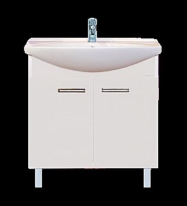Тумба с раковиной напольная Misty Джулия 85 белая Wihte для ванной в интернет-магазине Sanbest