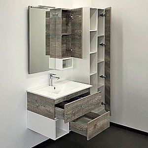 Тумба с раковиной Comforty Турин 75М дуб бежевый для ванной в интернет-магазине Sanbest