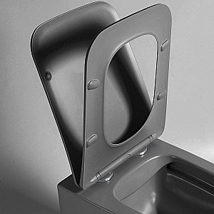 Унитаз Vincea Q-Line VT1-12MA безободковый, с крышкой микролифт, антрацит матовый купить в интернет-магазине Sanbest