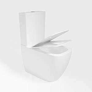 Унитаз-компакт Vincea Bien VT2-51T белый, с крышкой микролифт, с бачком, безободковый, слив-торнадо купить в интернет-магазине Sanbest