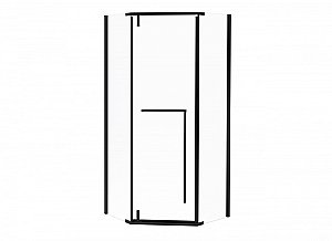 Душевой уголок Esbano Surf ESOGS100PRB 100x100 стекло прозрачное/профиль черный матовый купить в интернет-магазине Sanbest