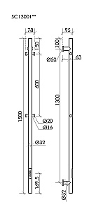Полотенцесушитель электрический Sancos Etna SC13001GG вороненая сталь купить в интернет-магазине сантехники Sanbest