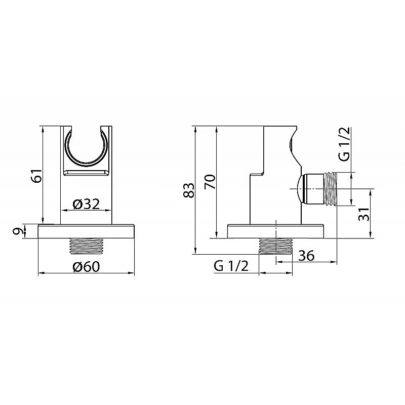 Гигиенический душ Elghansa Dynamic 34R1083-White (Set-51) белый купить в интернет-магазине сантехники Sanbest