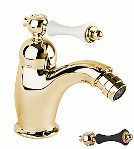 Смеситель для биде Cezares Margot BSM1-03/24 N золото/ручка черная купить в интернет-магазине сантехники Sanbest