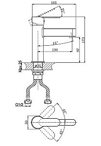 Смеситель для раковины Rush Tenerife TE2835-11 купить в интернет-магазине сантехники Sanbest