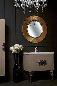 Тумба с раковиной Armadi Art Neoart 100 под моноблок керамика капучино для ванной в интернет-магазине Sanbest