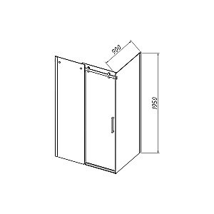 Душевой уголок Vincea Como-N VSR-4CN9015CGB 150х90 стекло тонированное/профиль черный купить в интернет-магазине Sanbest