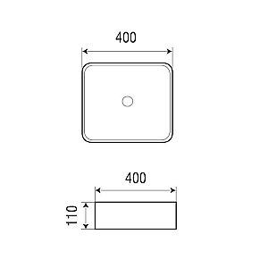 Раковина накладная Azario AZ2179 40 купить в интернет-магазине Sanbest