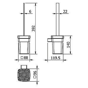 Ершик для туалета Langberger Vico 11325A-BP купить в интернет-магазине сантехники Sanbest