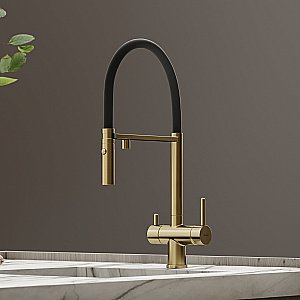 Смеситель для кухни Sancos Imola SC4010BGbh брашированное золото купить в интернет-магазине сантехники Sanbest