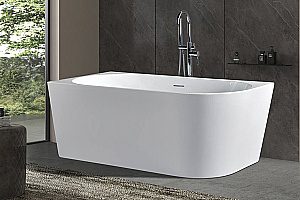 Акриловая ванна Royal Bath RIVA RB610312-GR 180х80 белый купить в интернет-магазине Sanbest