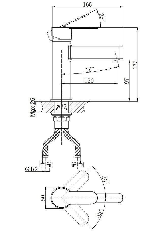Смеситель для раковины Rush Tenerife TE2835-11 купить в интернет-магазине сантехники Sanbest