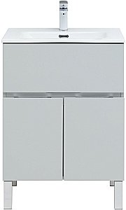 Тумба с раковиной Aquanet Алвита New 277548 60 серый для ванной в интернет-магазине Sanbest