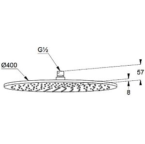 Верхний душ Kludi A-QA 64340N0-00 золото брашированное купить в интернет-магазине сантехники Sanbest