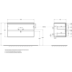 Тумба с раковиной и столещницей BelBagno 100 KRAFT-1000-2C-SO-GSO+KEP-100-MCO темно-серая матовая для ванной в интернет-магазине Sanbest