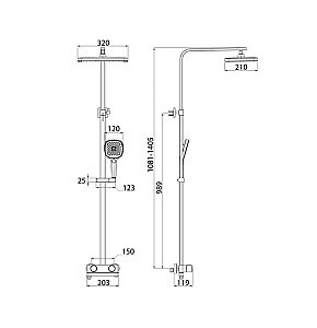 Душевая система Iddis Slide SLIBLBTi06 черный матовый купить в интернет-магазине сантехники Sanbest
