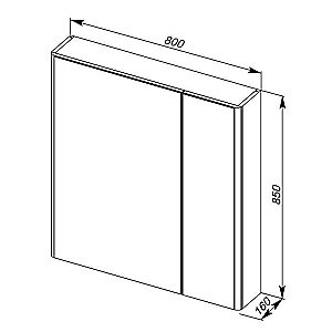 Зеркальный шкаф Aquanet Орлеан 80 купить в интернет-магазине сантехники Sanbest