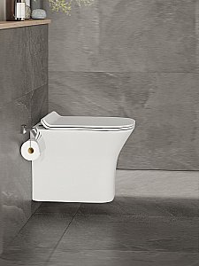 Унитаз подвесной Orange CI02-100W+APB100 безободковый, с крышкой микролифт, с инсталляцией, белый/кнопка хром купить в интернет-магазине Sanbest