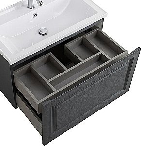 Тумба с раковиной Cezares Giubileo-N 80 GIUBILEO-N-80-1C-SO-TIT-P титан для ванной в интернет-магазине Sanbest